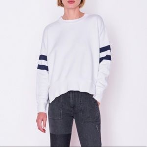 Sundry arm stripes double zip sweatshirt